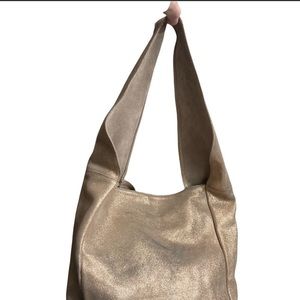 Monserat de Lucca rose gold leather Unstructured shoulder bag *like new*